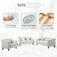 thumbnail image 6 of Bailu Microfiber Fabric Sofa Set,Living Room Funiture Sets,Couch Set for Living Room Furniture,Modern Office Sofa Set Apply to Home and Office(Loveseat) White, 6 of 7