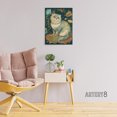 thumbnail image 3 of Cute Cat With Floral Pattern Fur Canvas Wall Art Print 18X24", 3 of 4