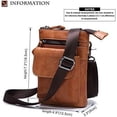 thumbnail image 3 of Outdoor Casual Mens Genuine Leather Waist Bag, Genuine Leather Multifunctional Zipper Messenger Bag, 3 of 11