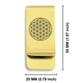thumbnail image 2 of Stainless Steel Sacred Geometry Flower of Life Classic Slim Money Clip Credit Card Holder, 2 of 2