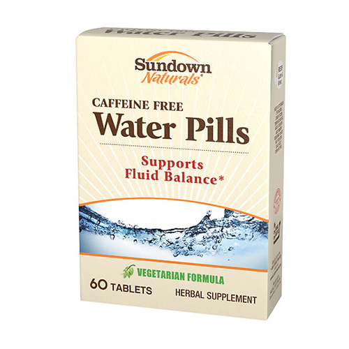 Sundown Natural Water Pills Herbal Supplement Tablets 60 Tablets