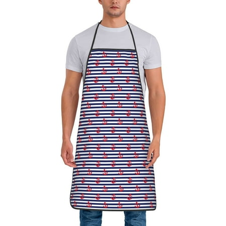 

Matuu Anchors for Cooking Apron for Men and Women Adjustable Strap and Waist Ties for Baking Cooking Gardening