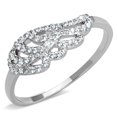 thumbnail image 1 of Alamode 3W824-9 Women Rhodium Brass Ring with AAA Grade CZ in Clear - Size 9, 1 of 1