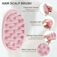 thumbnail image 3 of Unique Bargains Scalp Massager Silicone Scalp Scrubber Women's Scalp Brush Shower Hair Massager for Deep Clean Pink, 3 of 7