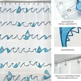 thumbnail image 3 of iDesign Kids Waterproof PEVA Shower Curtain, Shark, White and Blue, 3 of 6