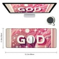 thumbnail image 2 of nygtbtfer Good is Within her She Will not Fail Mousepad Non-Slip Rubber Gaming Mouse Pad Round Mouse Pads for Computers Laptop 31.5x11.8 in, 2 of 6