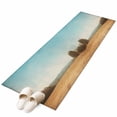 thumbnail image 2 of 2'x6' Rug Runners for Hallways Kitchen, Vintage Turquoise Sky Non Slip Entryway Beside Floor Carpet Runner, Rustic Golden Fields Landscape Washable Laundry Room Bedroom Throw Rugs Mat for Family Pet, 2 of 8