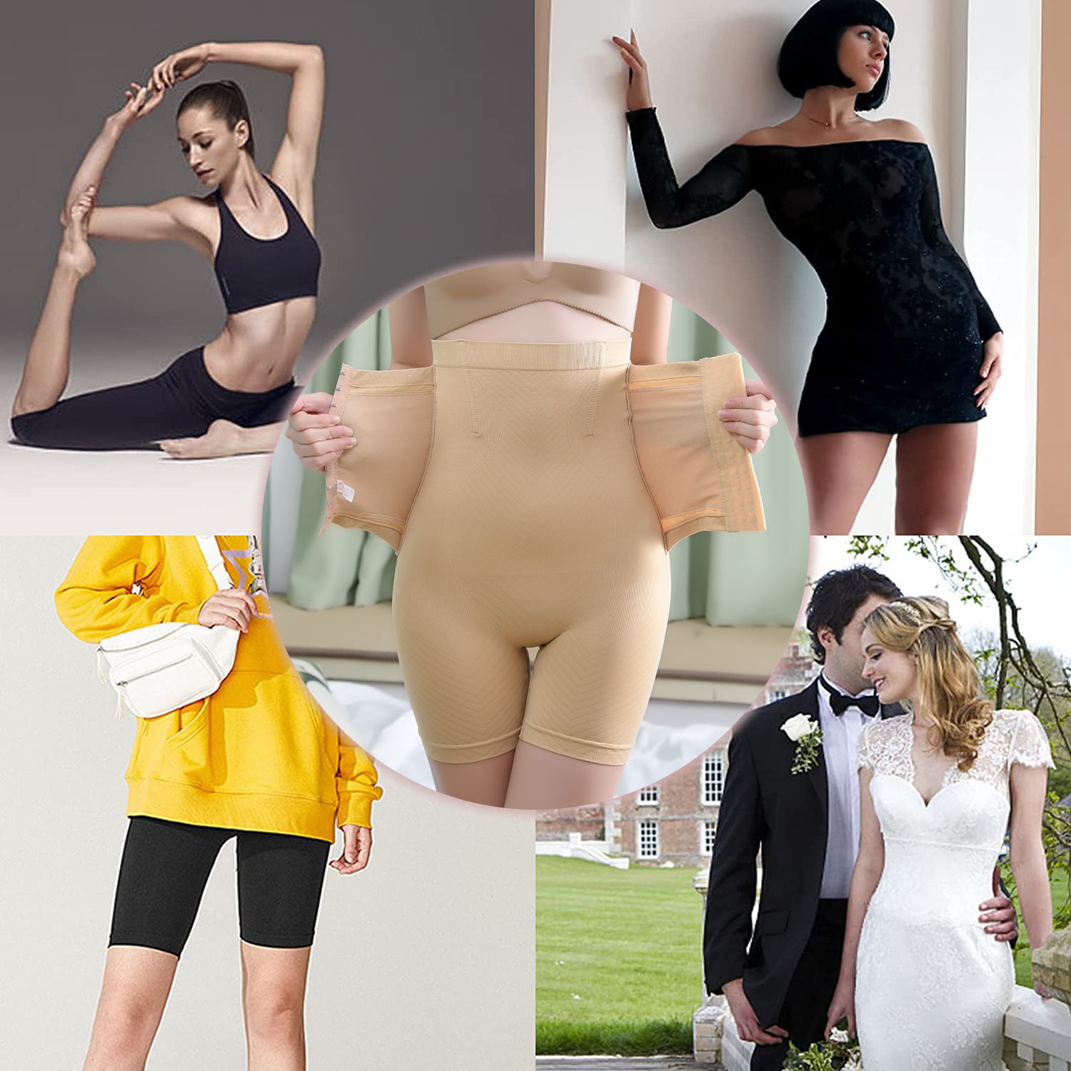 Buy ButtChique Shorty Core Beige Shapewear Thigh Sculpting, Butt-lift &  Back Support Online