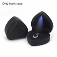 thumbnail image 2 of Jewelry Storage Box Heart Boxes Gift Velvet Heart-shaped With LED Light Proposal Engagement Wedding Supply Display Case, 2 of 16