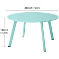 thumbnail image 2 of Outdoor Side Table, Outdoor/Indoor Metal Steel Patio Coffee Table, Round Weather Resistant Anti-Rust, Green, 2 of 14