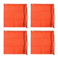thumbnail image 3 of 4Pcs 18x18 inch Mesh Safety Flags Orange Warning Flag Bungee Safety Flag Good Visibk9164, 3 of 6
