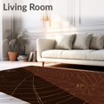 thumbnail image 2 of ODIKA 4'x6' Machine Washable Non-Slip Area Rug, Eerie Gossamer Thread Seasonal Display High Traffic Rug, Brown, 515124, 2 of 7