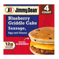 Jimmy Dean Blueberry Griddle Cake Sausage Egg Cheese Breakfast Sandwiches, 18.8 oz, 4 Count (Frozen)