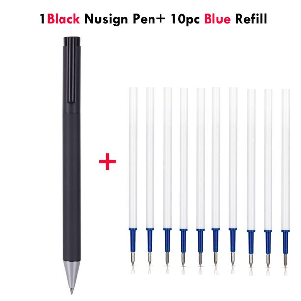 Deli Nusign-Juego de bolígrafos de Gel, bolígrafo de Metal, Rollerball, Caneta de Gel, 0,5 MM, PREMEC, Suiza, recarga, oficina, escuela, proveedor