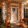 thumbnail image 6 of Artificial Fall Maple Leaf Garland 6.56 FT, Thanksgiving Decorations Autumn Vine with Hooks for Indoor Outdoor Wedding Party Decor, 6 of 8