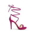 thumbnail image 3 of BLISSFUL STEP Women's Sandals Stiletto Heels Platform Heels Lace up Sandals Hot Pink 9, 3 of 7