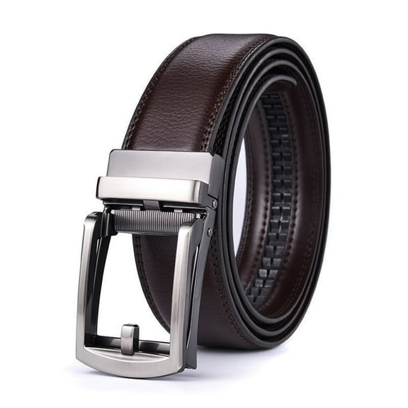 VMESZQFG Men's Elastic Belt Dark Belt Men New Mens Leather Belt Automatic Secondfloor Business Fashion High End Belt Belts Big And Tall Brown