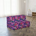 thumbnail image 2 of Floral Foldable Mattress, 80's Look Peonies Pattern, 74.8" x 39.4", Multicolor, by Ambesonne, 2 of 4