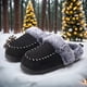 thumbnail image 4 of Caseras Difusas Slip On House Shoes Men Faux Fur Collar para Otoño Invierno, 4 of 8