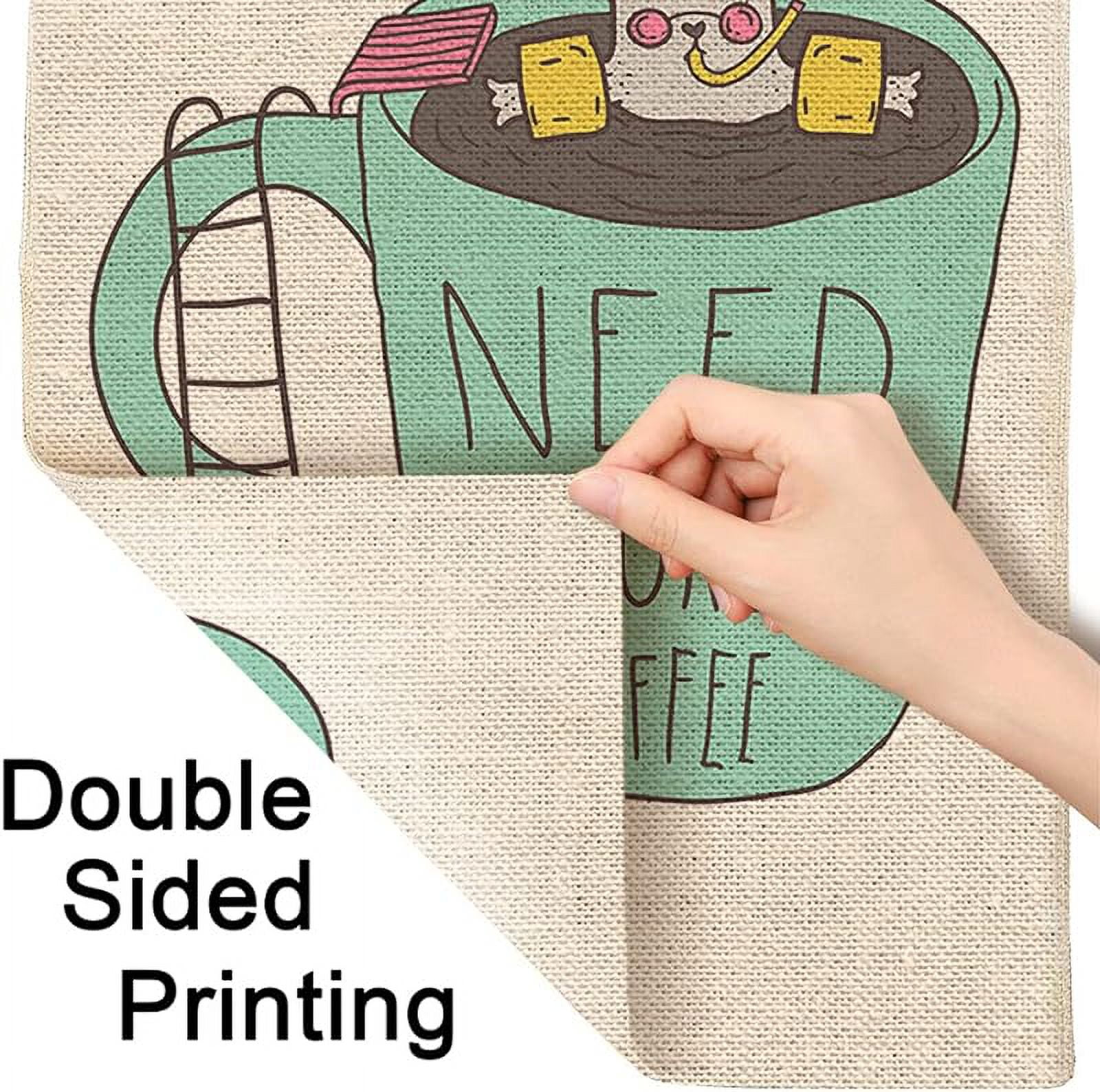 Sloth Garden Flag Vertical Double Sided Brown Animal Sleeping on Tree Branch Don't Worry Be Happy House Flags Home Burlap Banners for Outdoor Decor Lawn