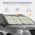 thumbnail image 4 of Balery 2 Piece Colorful Dinosaur Car Windshield Sun Shade|Foldable Front Windshield Shade for Car Front Window for Most Sedans SUV Truck-Large, 4 of 7