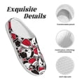 thumbnail image 5 of Rateoe Cute Dog Print Women's Men's Cotton Knit Slippers Lightweight Memory Foam Indoor House Shoes with Anti-Skid Sole-37/38, 5 of 7