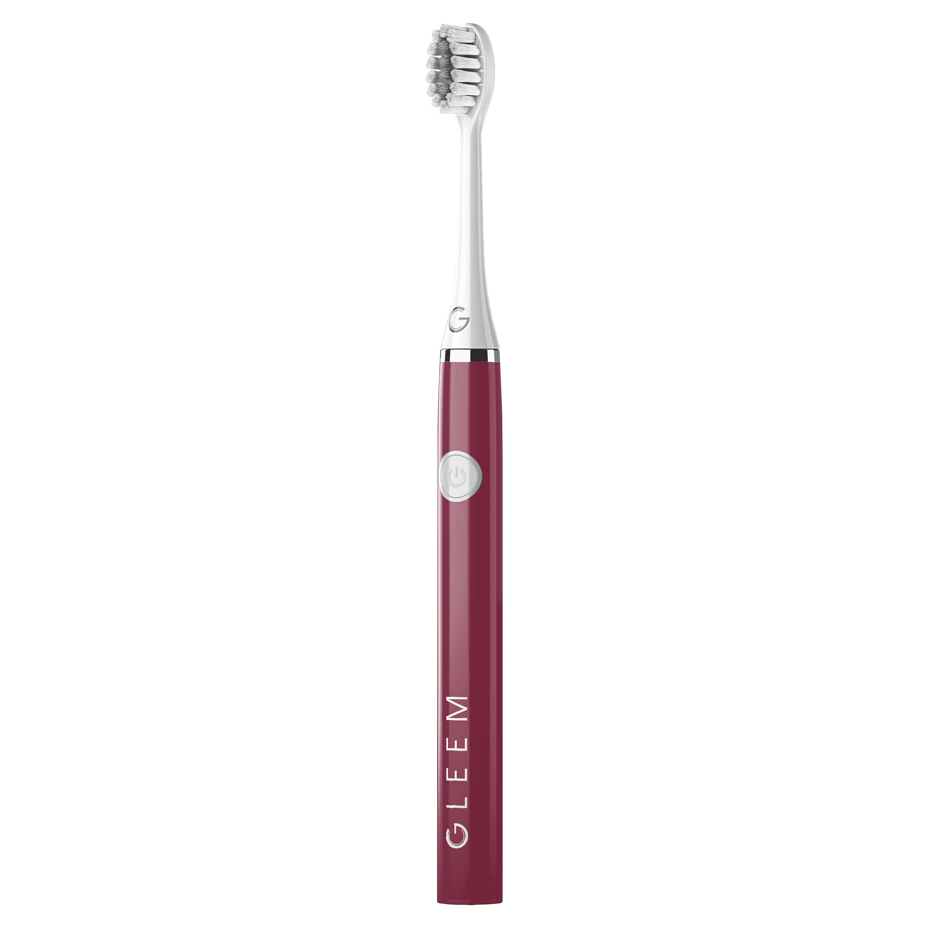 (3 pack) Gleem Battery Toothbrush, Full Head, Soft, Cranberry, 1 Ct, for Adults and Children 3+