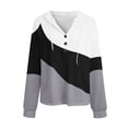 thumbnail image 3 of Cilsoka Oversized Hoodies for Women Lightweight White Crewneck Sweatshirt Women Graphic Pullover Sweatshirts for Women Half Zip Womens Tops Casual Cotton My Orders past Orders, 3 of 5