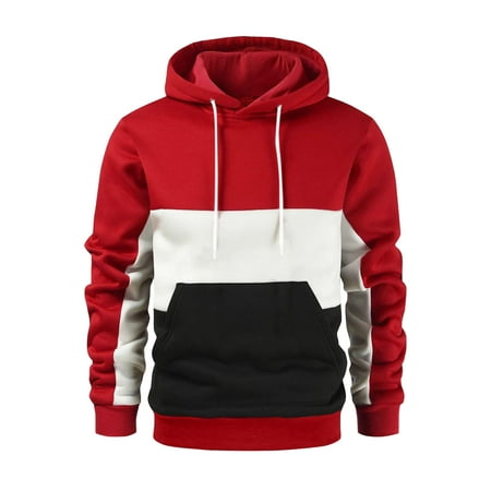 Ierhent Comfort Hoodie Men's Long Sleeve Performance Fishing Hiking Shirt with Mask UV Neck Gaiter Hoodie(Red M)