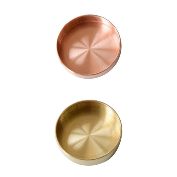 Bandejas de almacenamiento de mesa redondas 2pcs Bandejas de Almacenaje forma forma forma de Hierro Moderno para Organizador Pantalal de Joyerías Decoración Fanmusic Bandejas de almacenamiento de mesa redondas