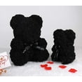 thumbnail image 4 of RECUTMS Artificial Rose Bear Flowers Rose Teddy Bear 10 inch Wedding Party Decoration Box for Valentines Day Gift Mothers Day Anniversary Birthday Present (Black), 4 of 7
