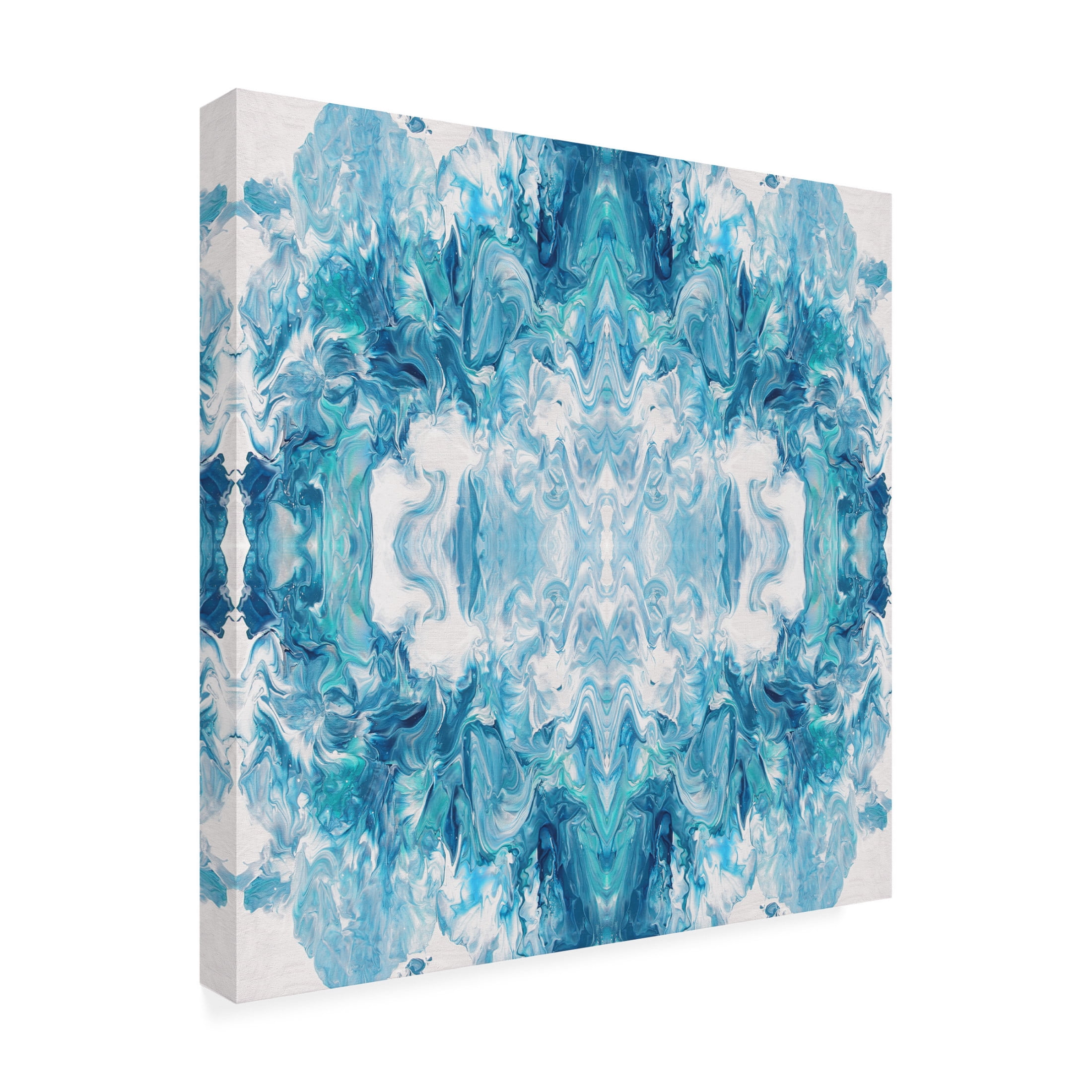 Canvas Wall Art - Jean Plout 'Abstract Ocean I' Wall Art for Living Room, Bedroom, or Office Décor by Trademark Fine Art - 18 x 18 Inches