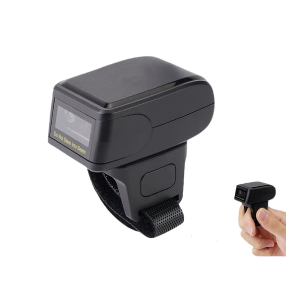 XIANJINO Extreme Performance 1D 2D QR Wireless Ring Barcode Scanner with Bluetooth, Extra Fast Scanning Speed Ultra High Resolution Mini Wearable Finger Bar Code Reader