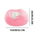 thumbnail image 5 of Oversized Bean Bag Cover, Comfy Bean Bag Chair Without Filler, Big Round Soft Faux Fur bean bag Chair Lazy Sofa Bed Cover for Adults, for Living Room Bedroom Furniture Outside Covers Pink S, 5 of 5