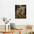 FACANNAP Framed Lion Family Canvas Wall Art The and Queen with Gold
