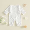 thumbnail image 4 of Cjfdfy Newborn Baby Girl Fall Clothes Ruffle Infant Solid Color Long Sleeve Romper Ripped Ruffled Trim Wrapped Tie-up Jumpsuit Baby Cute Coming Home Fall Winter Outfit, 4 of 9