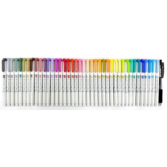 Set de 40 resaltadores Zebra Pen Mildliner con Sarasa negro de 0,5 mm