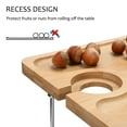 thumbnail image 4 of Tirrinia Bamboo Folding Portable Wine Picnic Table, Functional Snack Tray Detachable Table with Wine Bottle and Glass Holder for Outdoor Travel,Picnic, 4 of 7