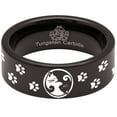 thumbnail image 5 of Yin Yang Cat Lover Tungsten Carbide Ring, 5 of 9