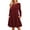 Burgundy, variant on T-Shirt Dresses for Women with Pockets Casual Crew Neck Short Dress Black XL