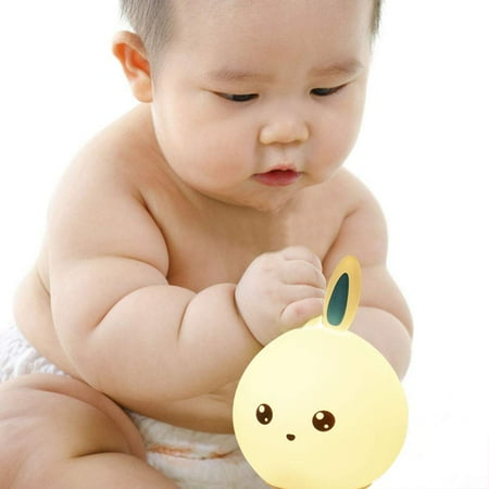 Night Light Gifts for Kids Baby - LED Bunny Nursery Bedside Lamp Tap