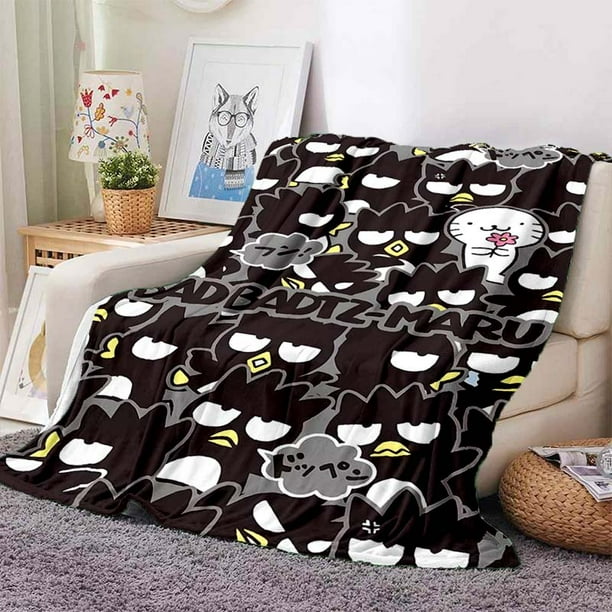 Miniso Bad Badtz Maru Cartoon Blanket Hello Kitty Soft Flannel Throw Fluffy Bed Blanket Sofa Four Season Warm Break Blanket Baby Gift Other 150x200cm