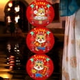 thumbnail image 3 of Lohuatrd 2Pcs 30CM Dragon Year Paper Lantern 2024 Year of Dragon Chinese New Year Spring Festival Handmade Folding Hanging Round Red Lantern Holiday Decoration, 3 of 8