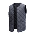 thumbnail image 5 of Atkumj Quilted Puffer Vest Men Casual Full Zip Solid Color Winter Vest Comfortable Sleeveless Puffy Vest with Pockets S, 5 of 10
