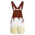 thumbnail image 4 of Girls Overalls Casual Straight Leg Jumpsuits with Pockets Comfortable Basic Sleeveless Rompers Brown Size 12-13 Years, 4 of 4