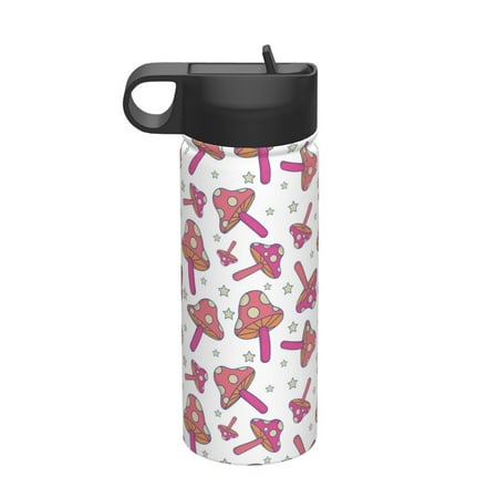 

Tideii Purple Mushroom for 18OZ Insulated Space Bottle Stainless Steel Water Cup with Straw Suitable for Outdoor Sports Unisex