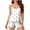 White, variant on Shrysg Women's Casual Two Piece Pajama Set Floral Print Soft Spaghetti Strap Shorts and Top Lightweight Homewear Sleepwear White