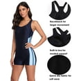 thumbnail image 3 of Charmo Women's Athletic Swimsuit Training Raceback One Piece Swimwear Bathing Suit, 3 of 5