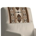 thumbnail image 2 of COEQINE Recliner Headrest Cover PU Leather Chair Headrest Cover Furniture Protector Decorative Head Rest Covers for Recliner/Sofa/Couch/Loveseat, 17x27 Inch, Western American Tribal Brown, Set of 3, 2 of 7