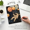 thumbnail image 3 of FORMRS Acrylic Clipboard with Low Profile Clip Standard A4 Letter Size, 12.5" x 9", Retro Watercolor Planet, 3 of 8